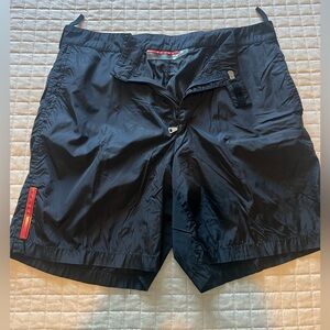 Prada Men’s nylon unlined shorts.